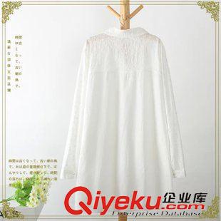 9月5日新品 2015秋季新款女裝文藝寬松中長款套頭襯衣長袖純色純棉襯衫2453原始圖片2