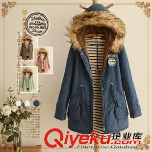 9月1日新品 秋冬裝新款學(xué)生棉服女連帽防寒服加絨加厚棉襖中長款棉衣 女2424原始圖片2