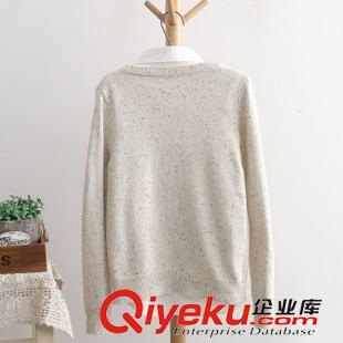 8月31日新品 2015秋冬裝新款森女系小清新小鹿刺繡針織開衫毛衣 2402原始圖片2