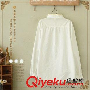 8月29日新品 2015秋裝新款甜美可愛小熊繡花長袖襯衫棉質(zhì)百搭襯衣女 2327原始圖片3
