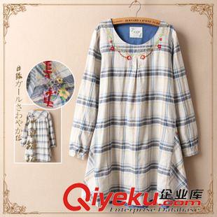 8月27日新品 日系森女系百搭寬松扇形圖案七分袖羊毛混紡女式毛衣 女2278