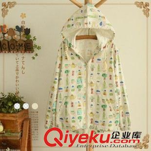 8月24日新品 文藝小瓶連帽系帶寬松棉麻長袖薄外套日系森女系2015秋季女裝2206原始圖片2