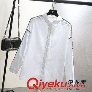 8月6日新品 2015秋季新品森女日系時(shí)尚花邊顯瘦開衫襯衫女 一件代發(fā)1686