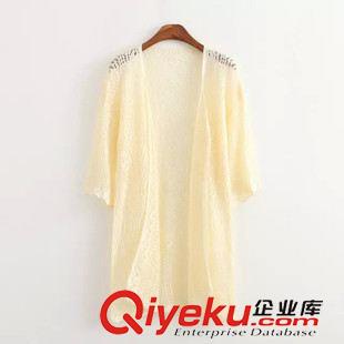 8月5日新品 2015秋新品森女日系鏤空修身顯瘦開衫針織衫女 1657原始圖片2