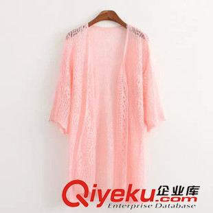 8月5日新品 2015秋新品森女日系鏤空修身顯瘦開衫針織衫女 1657原始圖片3