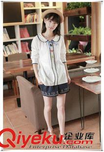 8月3日新品 新品tj 女學(xué)生 2015日系學(xué)院風(fēng)蝴蝶結(jié)刺繡長(zhǎng)袖休閑寬松打1598