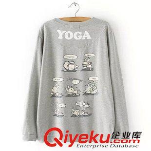 長(zhǎng)袖 2015秋季日系森女系寬松棉字母兔子長(zhǎng)袖T恤 女1786原始圖片3