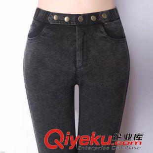 牛仔褲 秋冬 外貿彈力休閑牛仔褲 修身顯瘦打底鉛筆褲 小腳長褲818