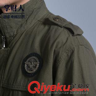 戶外運動服飾 掌財人秋冬季長袖軍綠色純棉水洗工作服戶外休閑軍迷作訓服防護服原始圖片3