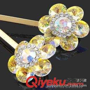 發(fā)夾 廠家批發(fā)鑲鉆水晶鑲鉆時(shí)尚韓版氣質(zhì)發(fā)夾fk原始圖片3