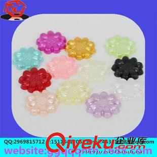 樹脂花 廠家批發(fā)手機(jī)美容飾品配件新款笑臉半圓半面平底太陽花樹脂花原始圖片3