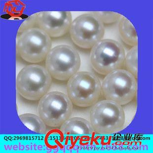 珍珠 tr淡水珍珠 7-8mm 圓珠 半孔AAA顆粒珠 廠家直銷散珠原始圖片2