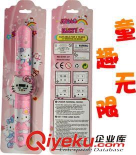 pp圈手表 廠家直銷卡通KT貓（hello kitty）pvcpp圈兒童防水電子手表禮品原始圖片2