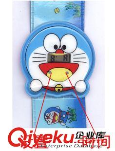 魔術(shù)貼電子手表 廠家直銷卡通哆啦A夢（小叮當(dāng)）PVC魔術(shù)貼兒童防水電子手表 禮品原始圖片2