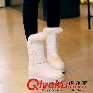 9月靴子第二批 2015冬厚底防滑兔毛毛雪地靴防滑短靴子女50xx-c原始圖片3