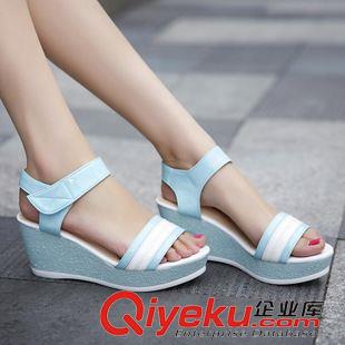 六月涼鞋{dy}批 2015夏季新品皮帶扣學(xué)生防滑開(kāi)車女涼鞋中跟露趾搭扣女鞋 03Mad