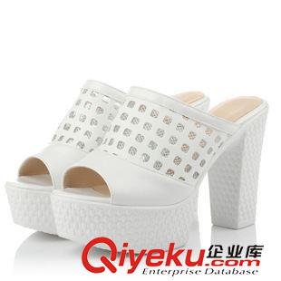 平底 超高跟性感女洞洞網(wǎng)紗涼鞋韓版防水臺魚嘴女士涼拖鞋 代發(fā)29Nyzc原始圖片3