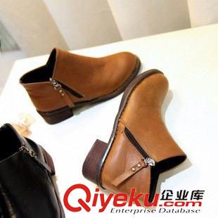 踝靴/短靴 2015新款靴子女踝靴側(cè)拉鏈休閑馬丁靴批發(fā)代理代發(fā)xxzd原始圖片2