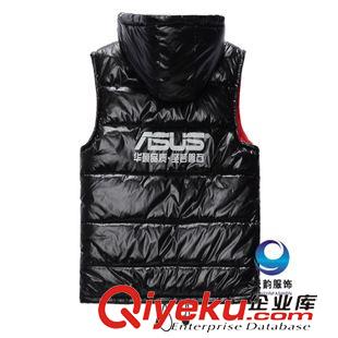 加厚羽絨棉馬甲 華碩反光亮面羽絨棉馬甲 廣告外貿(mào)羽絨馬夾 促銷(xiāo)禮品馬甲輕便原始圖片2