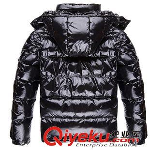 羽絨棉風(fēng)衣 品牌羽絨服男短款加厚修身冬裝大碼連帽外套亮面 廣告羽絨服定制原始圖片2
