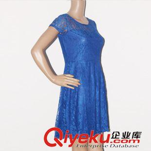 特價連衣裙 2015歐美 時尚純色蕾絲連衣裙A字鏤空舞會宴會聚會短裙晚裝晚禮服原始圖片2