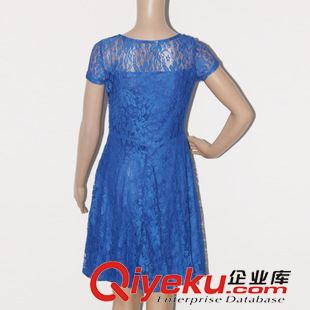 特價連衣裙 2015歐美 時尚純色蕾絲連衣裙A字鏤空舞會宴會聚會短裙晚裝晚禮服原始圖片3