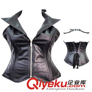 帶肩塑身衣 亞馬遜高清 Corset 歐美鋼骨宮廷束身衣性感塑身上衣收腹皮衣馬甲