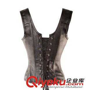 帶肩塑身衣 廠家現(xiàn)貨外貿(mào)corset 咖啡色條紋背背佳歐美性感宮廷束身衣 塑身衣原始圖片3