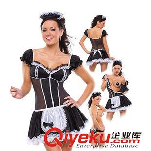 女仆 Maid Costume Sexy Lingerie 出口歐美情趣內(nèi)衣 誘惑加大碼透明女傭裝 女仆裝