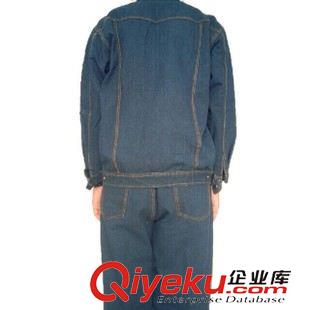 牛仔服 電焊服 洪福勞保被服廠廠家直銷勞保牛仔工作服套裝電焊服裝卸勞保工作服