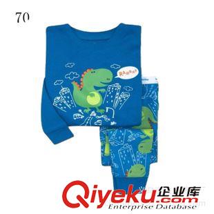 中小童家居服2-7T 新款儿童内衣纯棉时尚卡通车印花童家居服 精品儿童套装 内衣套装