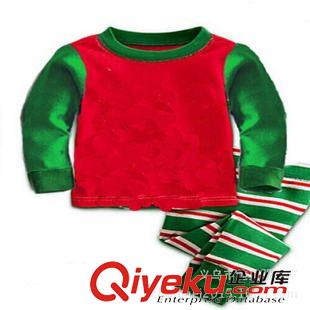 兒童圣誕熱銷家居服2T-7T 新款熱銷兒童圣誕條紋家居服 男女童 Christmas睡衣套裝一件代發(fā)