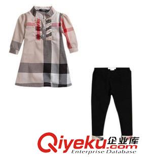 童套裝 套裝 兒童爆款B家dp同款七分袖白色套裝一件代發(fā)baby clothes