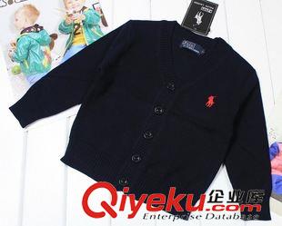 儿童针织衫 2015外贸新款儿童针织衫 毛衣开衫polo sweater 宝宝单排扣毛衣