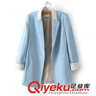 西服 2015秋裝新款歐美女裝外套 一?？厶枪叫∥餮b 修身女士外套