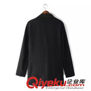 西服 2015秋冬學(xué)院新品加大碼中長款徽章西服明星同款西服原始圖片2