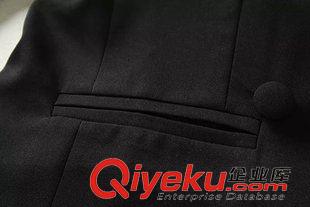 西服 2015秋冬學(xué)院新品加大碼中長款徽章西服明星同款西服原始圖片3