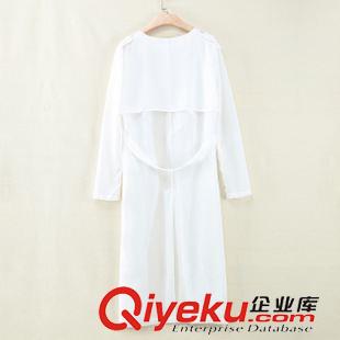 襯衫 2015春夏季新款女韓版長款純色雪紡襯衫薄款防曬衣防曬衫原始圖片3