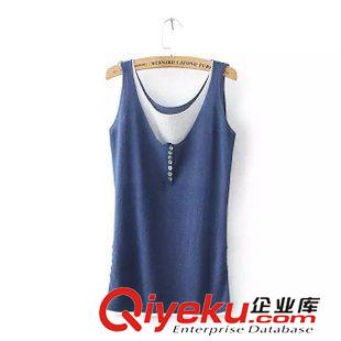 吊帶背心 2015夏季女裝新同款雪紡小背心 純色無袖上衣廠家批發(fā)