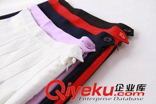 半身裙 2015夏新款歐美復古女學院風糖果色百褶裙高腰短裙網(wǎng)球半身裙傘裙原始圖片2