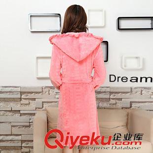 未分類 日系甜美加厚女士法蘭絨睡衣 荷葉邊睡袍 蝴蝶結珊瑚絨浴袍 大碼