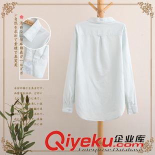 9.20秋款 2015秋冬新款純棉白領(lǐng)職業(yè)襯衫女 修身顯瘦長(zhǎng)袖襯衣加大碼原始圖片2