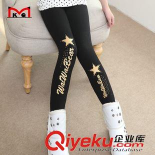 打底褲 15965KQM（金燙鉆）女童秋冬款2015韓版加絨加厚長(zhǎng)褲打底褲原始圖片2