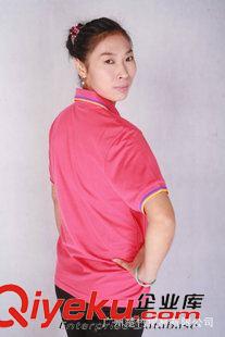 特色翻領(lǐng)系列 絲光棉加厚工作服定做 立領(lǐng)空白純色短袖T恤衫 純黃色工作服定制原始圖片2