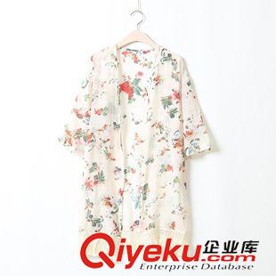 8.13新款 邂逅 文藝碎花森女系清新長款裙子棉麻大擺裙仙女裙女秋款2色5177
