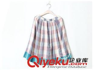 7.14新款 子曰 文藝復古圓領短袖兩件套裙子 棉麻短袖松緊腰裙子女zl5141