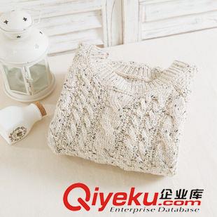 9.18新款 芳澤 文藝小清新麻花長款套頭毛衣女2色0.91kg hm3956原始圖片2