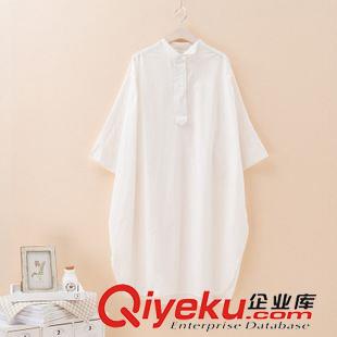 上裝 桃源  文藝小清新百搭純色寬松蝙蝠袖連衣裙女4色大碼el4867原始圖片2