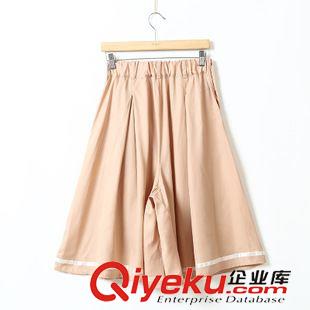 下裝 愛如少年 秋季新品文藝百搭顯瘦波點松緊腰系帶牛仔褲森女5389