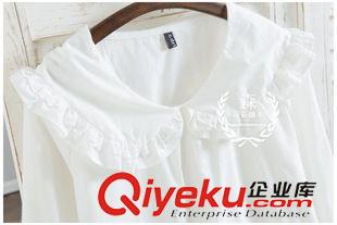 襯衫 云朵 日系小清新娃娃領花邊領長袖襯衫女森林系 cc4152原始圖片3